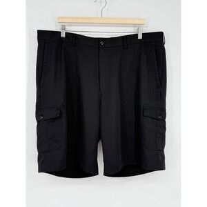 Island Republic Men's Sz 42 Cargo Shorts Black Flat Front Summer Outdoor, Travel